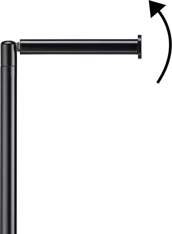 Sealskin Tube - Toiletbutler - Siliconen toiletborstel met houder - Reserverolhouder - vrijstaand - Zwart