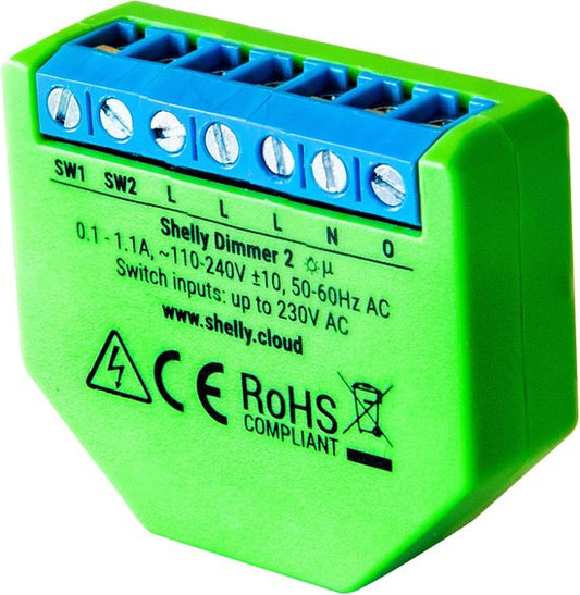 Shelly Dimmer 2 - Dimmer - Binnen - 200W - Groen