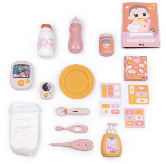 Smoby - Poppenmeubel Baby Nurse - Cocoon 3 in 1 nursery - poppenkamer met eet-, slaap- en verzorgingsgedeelte
