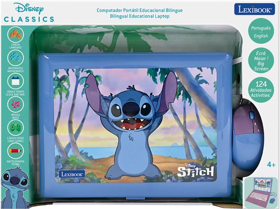 Stitch Tweetalige educatieve laptop met 124 activiteiten (EN/PT)
