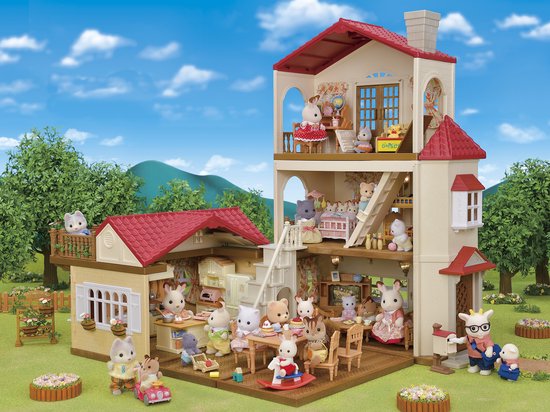 Sylvanian Families 5708- Groot poppenhuis met geheime speelkamer- poppenhuis- te combineren met Startershuis ( 5567) tot een mega poppenhuis