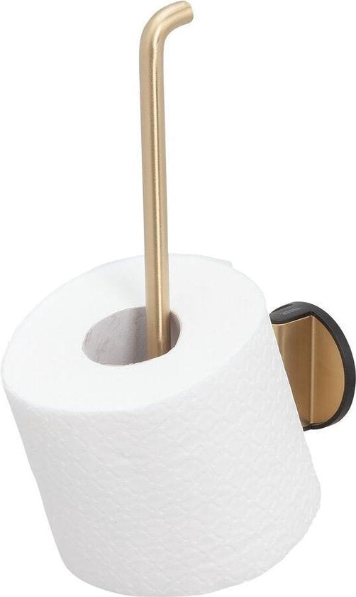 Tiger Tune -Reserverolhouder -  Zonder boren - Zelfklevend 3M tape - Goud geborsteld / Zwart