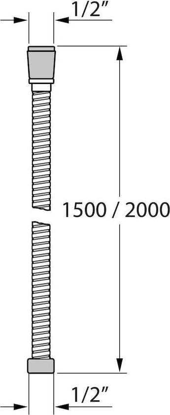 Tiger Excellence Doucheslang 150 cm - RVS geborsteld