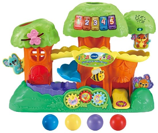 VTech Baby Dierenpret Ballenboom Activity-Center - Interactief & Educatief Speelgoed - Ballentoren - Cadeau - Baby Speelgoed 1 Jaar