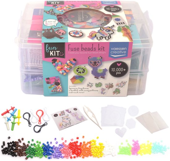Vaessen Creative Strijkkralen Set - Assortiment - 10.000 stuks - Incl. Accessoires
