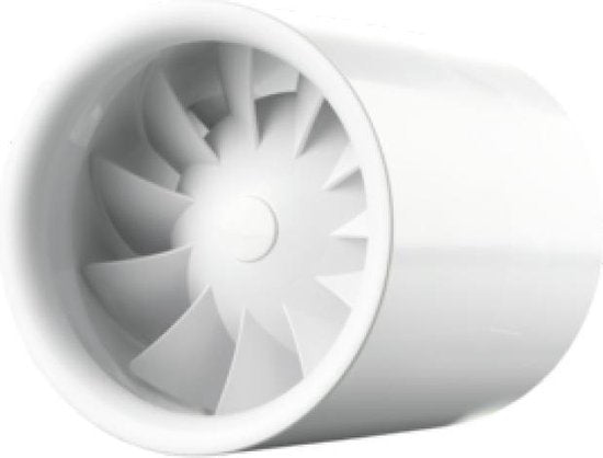 Vents buisventilator Quietline 125 mm - Axiale inline ventilator - 197 m³/h - Extra stil