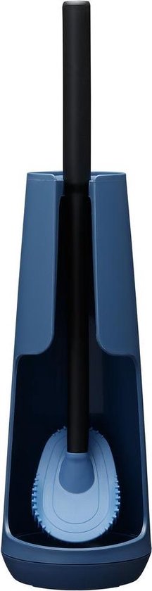 Tiger Tess - WC borstel met houder - vrijstaand - met Swoop® borstel flexibel - Blauw / Zwart