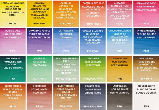Winsor & Newton 0390376 Cotman Aquarelverf Set – Travel Set – 24 Halve Napjes – Complete Waterverf Set met Penseel & Mengpaletten
