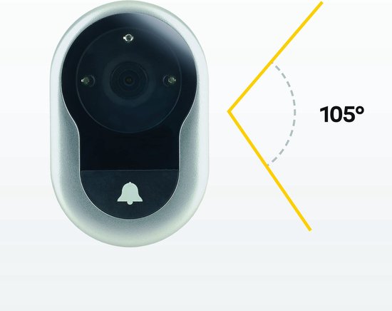 Yale - Digitale Deurspion DDV 4500 - Zilver - Opname bij aanbellen