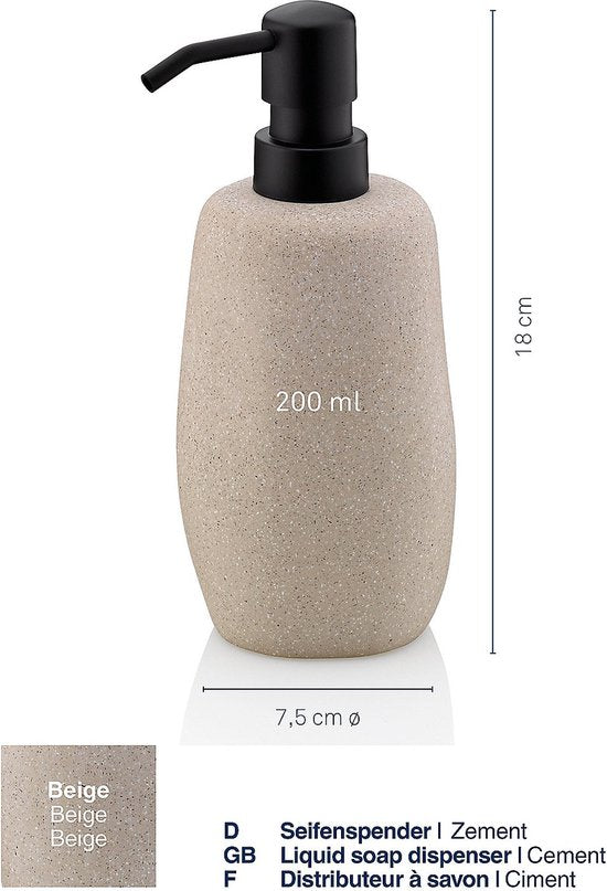 Zeepdispenser, Cement, Beige - Kela | Roda