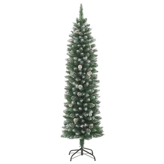 Kunstkerstboom smal met standaard 150 cm PVC