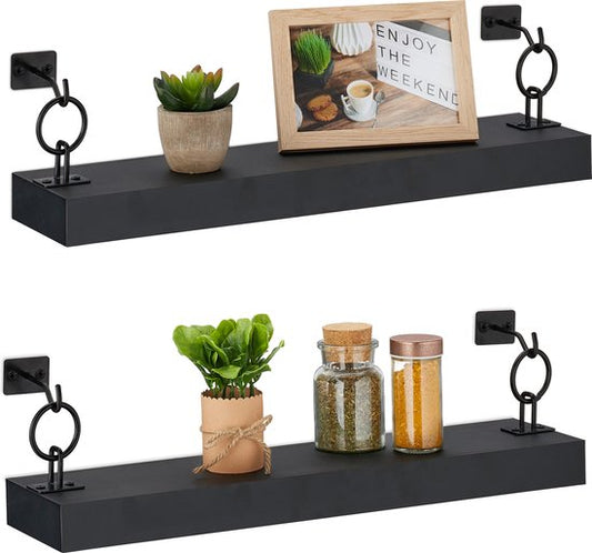 wandplank - set van 2 - 13x48x12 cm